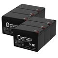 Mighty Max Battery ML15-12 12V 15Ah F2 Scooter Btty Replaces Enduring 6DZM12, 6 DZM 12 - 6PK MAX3439387